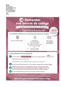 AFFICHE DEMANDE DE BOURSE mini 2020